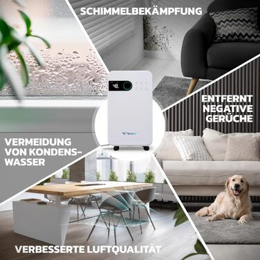 Зволожувач повітря TersAir O₂ 12л/24г, 3-в-1: зволожувач, очищувач повітря, сушарка для білизни. Електричний, для дому та підвалу