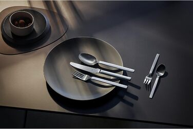 WMF Alteo Stainless Steel Cutlery Set, 6 Person, 30-Piece, Monobloc Knives, Cromargan Stainless Steel Satin Finish, Dishwasher-Safe Cutlery Set