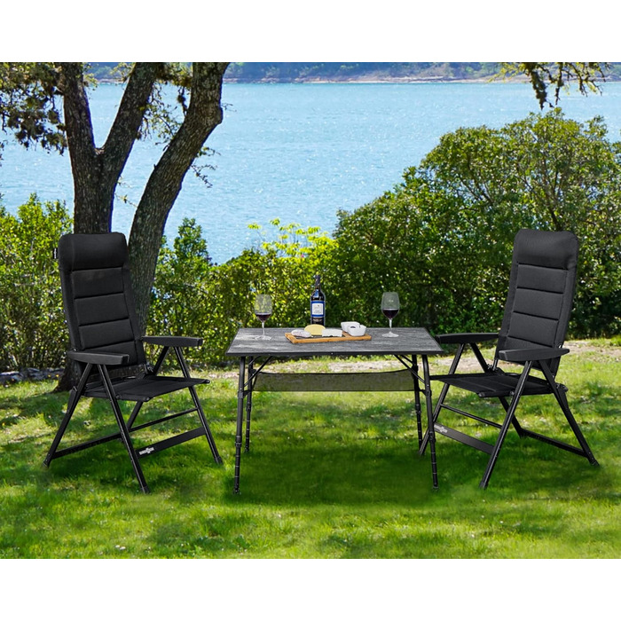 Кемпінговий стілець Brunner Skye 3D Black - чорний