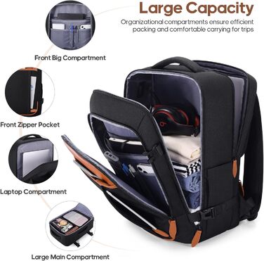 Набір валіз Roadcheer з полікарбонату: велика валіза на коліщатках, рюкзак, органайзери для косметики та взуття | з TSA-замком