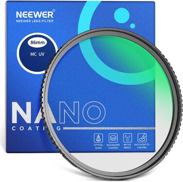 Фільтр NEEWER MC UV 24-шарів Nano покриття, 86 мм - захист об'єктива, HD скло, водонепроникний, антибліковий
