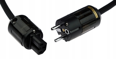 Кабель живлення 230V CROSS-TECH у тканинному обплетенні, 0,75 м