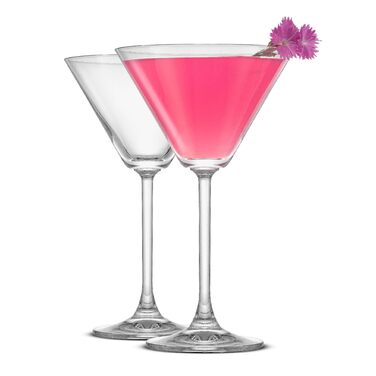 Набір келихів для Мартіні JoyJolt Olivia Crystal 260 мл (2 шт) - Преміум кришталеві келихи для коктейлів, виготовлені в Європі