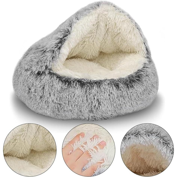 М'яке ліжко-гніздечко для котів та собак 50 см: зручне та тепле гніздо для зимових місяців