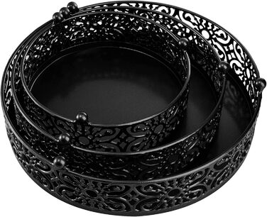 Набір металевих підставок для тортів Hedume (3 шт.), чорний колір, діаметр 20.3, 25.4, 30.5 см. Ідеально для десертів, тістечок, цукерок, вечірок, свят та днів народжень.