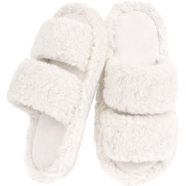 Тапочки жіночі халатні OFF-CUP з м'якою підошвою та декором у вигляді акули, білі, 38/39