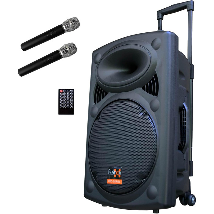 E-Lektron EL30-M MK-III: Портативна акустична система 700W з Bluetooth, MP3, USB, SD, 2 мікрофона та пультом - Soundsystem