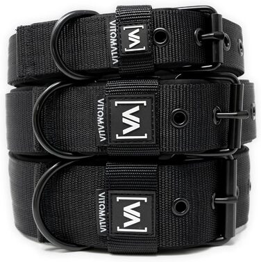 Нашийник для собак середнього розміру, 4 см, з неопреновою підкладкою, чорний, з нержавіючою сталею, 45-55 см