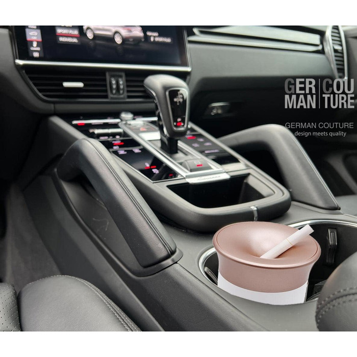GC German Couture Stickbecher Auto-Aschenbecher compatible with IQOS ILUMA PRIME TEREA Sticks & Heets Sticks + Glo Hyper Pro Air neo Sticks Accessories and for PLOOM, white/rose gold