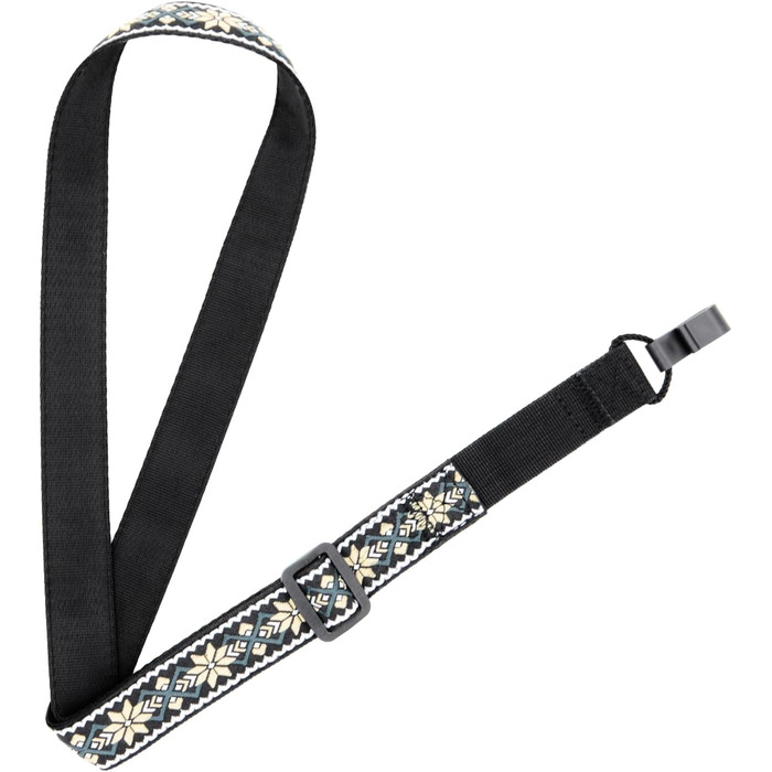 Гітарний ремінь Rayzm з візерунком жакарду, 5 см, для акустичної, електрогітари та басу, з тримачем для медіатора, регульована довжина