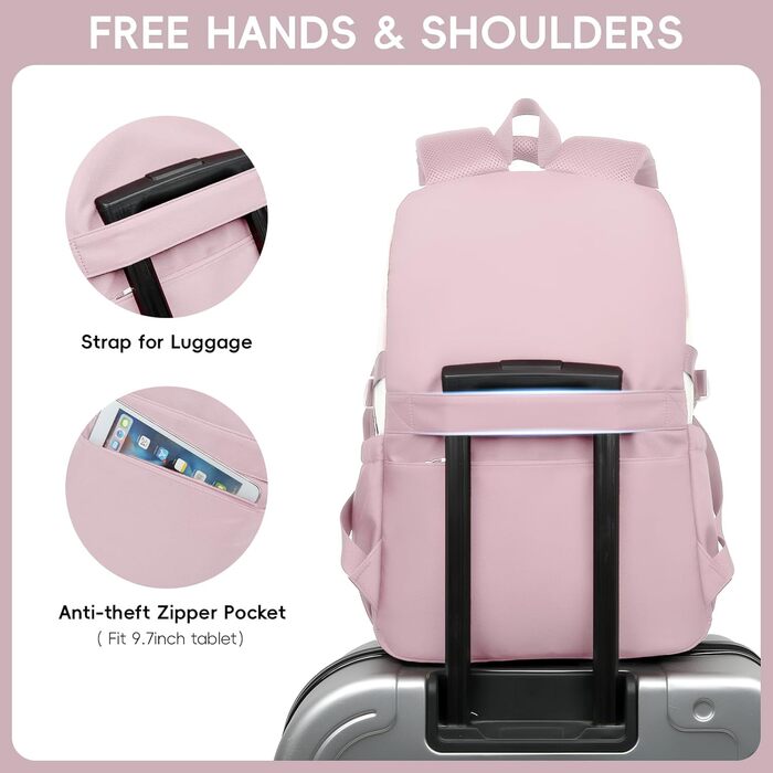 Шкільний рюкзак для дівчаток-підлітків 2025, водонепроникний, для ноутбука 15.6