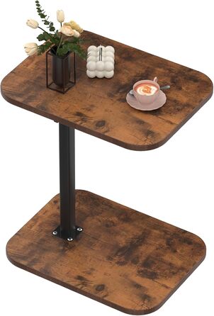 Стіл для ноутбука в ліжко, комп'ютерний стіл, Lapdesk, складний Betttisch, регульований кут 360°, знімний, портативний, для книг (40 x 30 x 80 см, C-подібний, горіла дерев'яна поверхня)