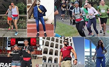 WATERFLY Поясна сумка на пояс для жінок та чоловіків: стильна сумка через плече для спорту, бігу, прогулянок з собакою, подорожей. Темно-сіра