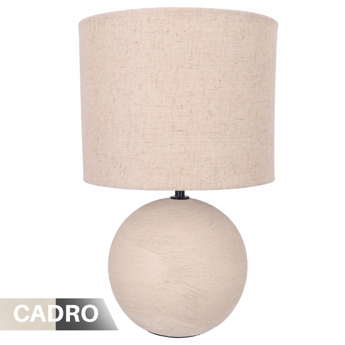 Настільна лампа Cadro, нічник, 37,5 см, бежевий, 40 Вт