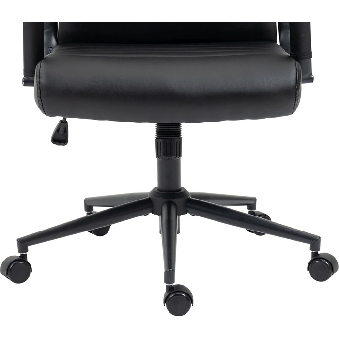 Офісний стілець Kolumbus з штучної шкіри, регульована висота, чорний колір