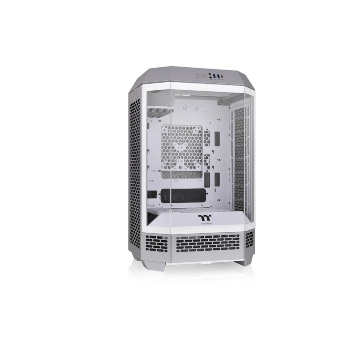 Thermaltake The Tower 300 Bumblebee: Корпус ПК Micro Tower (Micro-ATX/mini-ITX) з вертикальним дизайном та 3 скляними панелями | 2x140мм вентилятори PWM | Підтримка радіатора до 420мм