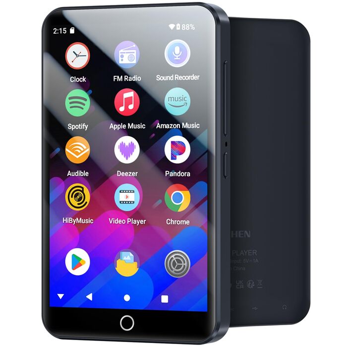 MP3 плеєр Mechen H10 Lite 32GB Android 13 з WiFi, Bluetooth, Spotify, FM радіо, сенсорний екран 4 дюйми