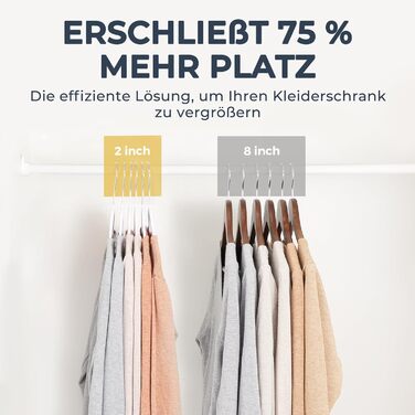 Набір вешалок для одягу HOUSE DAY, 50 шт., велюрова поверхня, нековзкі, обертовий гачок 360°, для сорочок, костюмів, пальто, светрів, штанів, білий