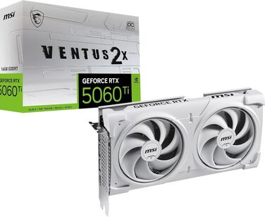 Відеокарта MSI GeForce RTX 5060 Ti VENTUS 2X OC WHITE 8GB GDDR7, PCIe 5.0