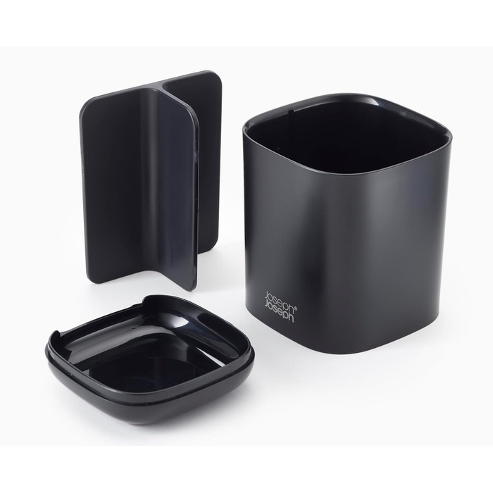 Тримач для зубних щіток Joseph Joseph Easystore, пластиковий, з неслизьким дном, сірий/білий