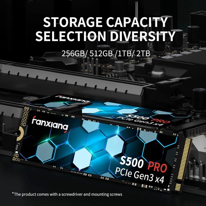 SSD накопичувач Fanxiang M.2 1TB PCIe 3.0 NVMe (S500 Pro) - 3500 МБ/с читання, 3000 МБ/с запис
