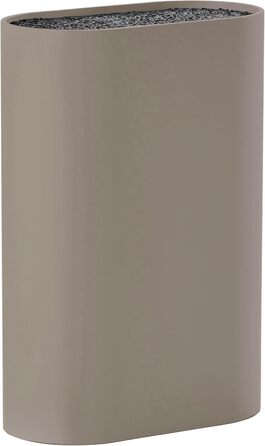 Zone Denmark Singles Knife Block without knives, Knife Block, Knife Holder, Knife Stand, Storage for all knives, 17 x 9 cm, Height 24 cm, Taupe (Brown)