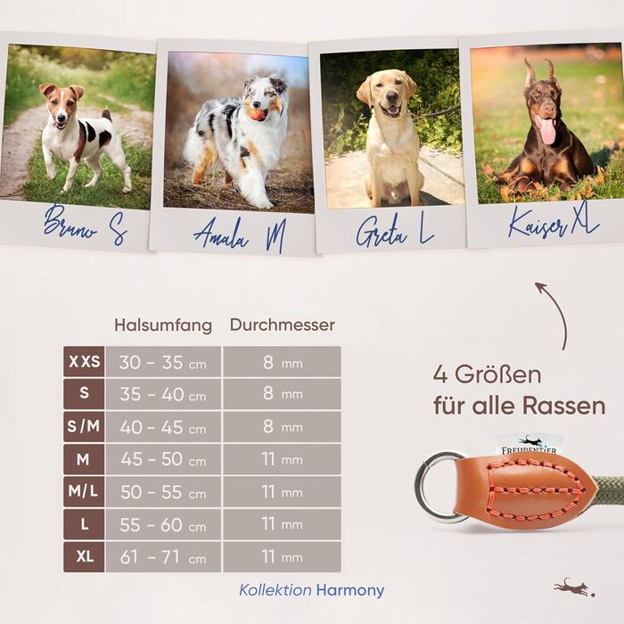 Нашийник для собак Freudentier Zugstopp - для ретріверів, малі, середні та великі породи (лісовий зелений, M)