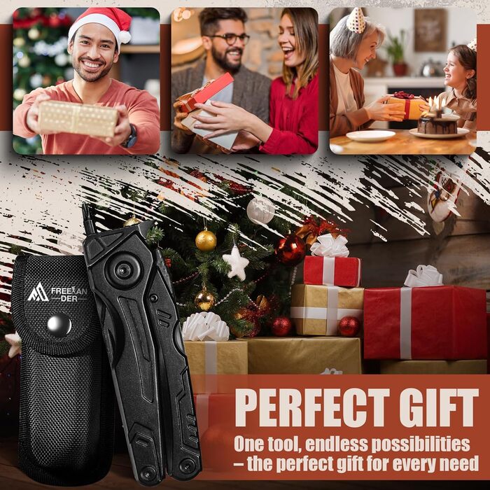 Мультитул Freelander 21-в-1: плоскогубці, ніж, пилка, набір біт для викрутки - для кемпінгу та відпочинку на природі. У комплекті нейлонова сумка. Чудовий подарунок для чоловіків