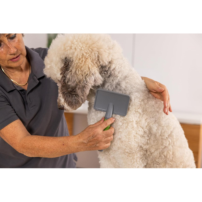 Видалення ворсу Wahl Große Zupfbürste - професійна щітка для грумінгу собак та котів з гелевою ручкою (зелена)