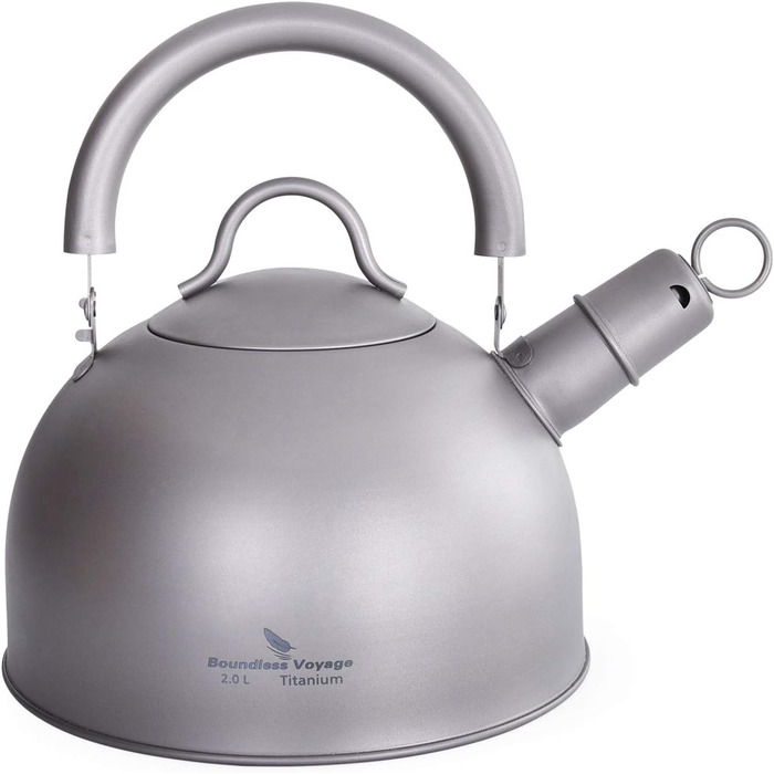 Чайник для плити iBasingo Titan 2L з свистком, легкий, велика ємність, для кемпінгу, кухні, дому. Ti3097D