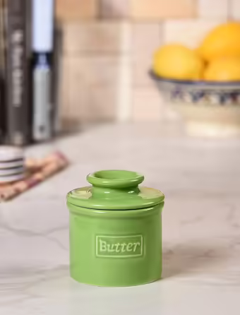 Butter Bell BB-CCLGS The Original Crock by L. Tremain, Cafe Retro Collection – Lime Green, Ceramic, Light Green