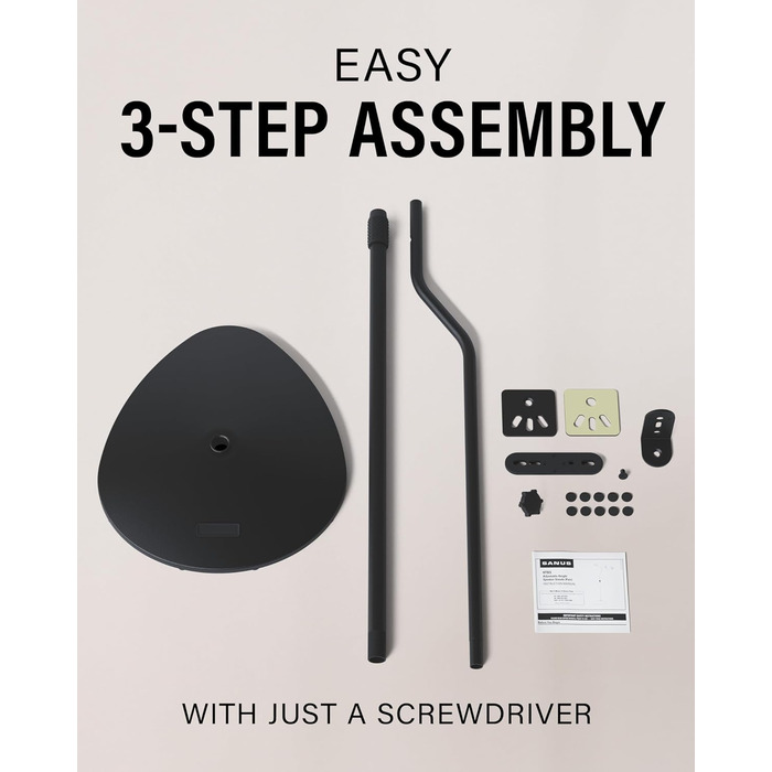 Регульована підставка для динаміків Sanus – висота від 71,1 см до 96,5 см – для сателітів та малих колонок (Bose, Harman Kardon, Polk, JBL, KEF, Klipsch, Sony)