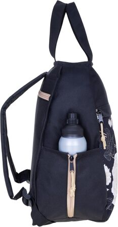 Spear Rucksack - Unisex, Hygge City Backpack, Women's Backpack, Leisure Backpack, Office Backpack, Sport & Leisure Backpack, A4 size, 12788 (12790 Black Flower (2))