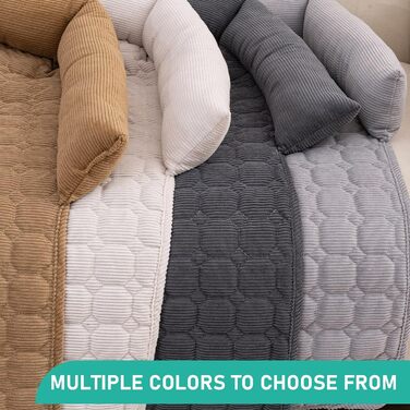 OKYUK Лежанка для собак, м'яка та зручна, лежанка-кошик, диван для собак, чохол для дивана, ручне прання, неслизька, підходить для собак з довгою шерстю (темно-сірий, 75x75x13 см) (90x90x10 см, бежевий)