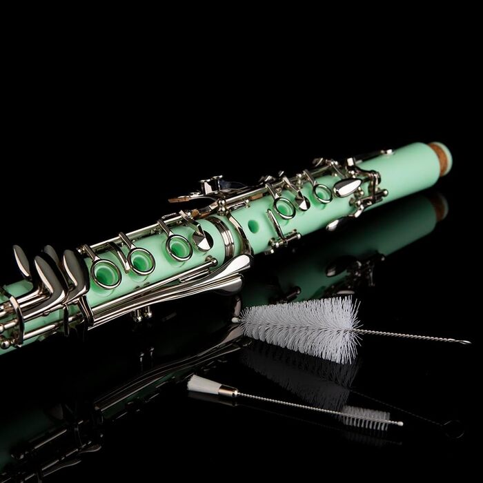 Кларнет Glory GLY-CLAGN професійний ебонітовий Bb з аксесуарами (10 вставок, стійка, кейс, щітки)