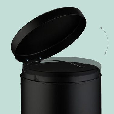 Relaxdays Round Trash Can for Kitchen, 20 Liter