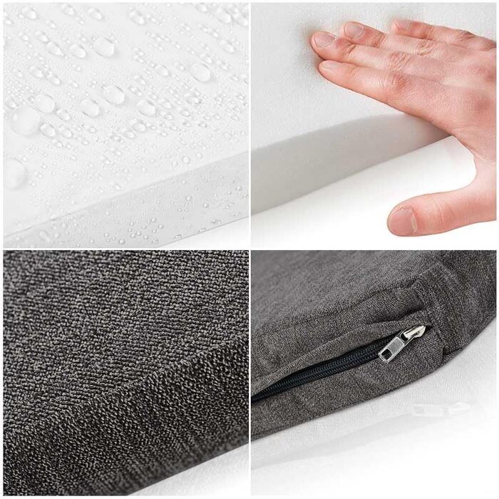 Килимок для собак ONVAYA® з піною з пам'яті | Ортопедичний | Можна прати при 95°C | Сірий | Розмір S | Матрац для собак | Підстилка для собак | Килимок для лежання (78 x 55 x 5 см)