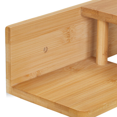 Relaxdays Bamboo Toilet Paper Holder with 2 Shelves
