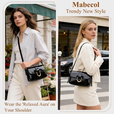 Сумка жіноча через плече (крос-боді) PU шкіра, маленька чорна сумка-шопер для повсякденного використання, роботи та відпочинку