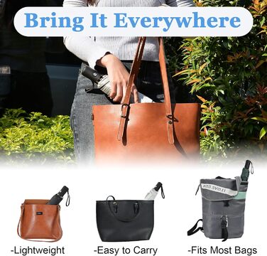 Візон: Стійкий до вітру парасолька-тростина з автоматичним відкриванням, 210T тефлонове покриття, легкий, для чоловіків та жінок (Небесно-блакитний)