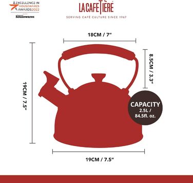 Кавоварка La Cafetière для лате з дерев'яною ручкою, 2.5 л, нержавіюча сталь, кремового кольору