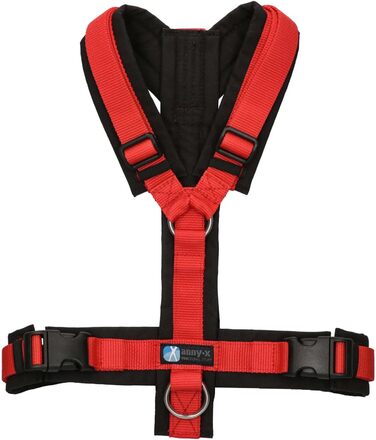 Anny-X нагрудник для собак, чорний/червоний, розмір M