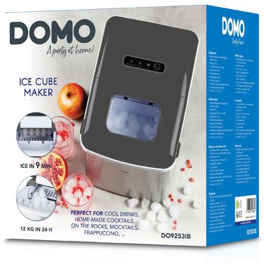 Льодогенератор Domo DO9253IB, сріблястий/сірий, 120 Вт