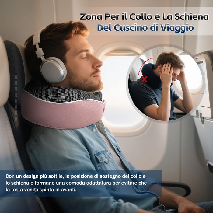 Подушка для шиї у вигляді звірятка для подорожей (рожева)