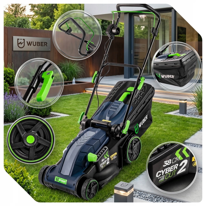 Електричний газонокосарка Wuber 1600 Вт, 45 л