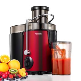 Електрична центрифужна соковижималка FOHERE Entsafter, 800 Вт, червона