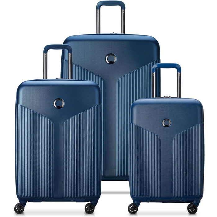 Набір валіз DELSEY PARIS Comete 3.0 (20/24/28) з жорстким корпусом та спін-колесами, блакитний