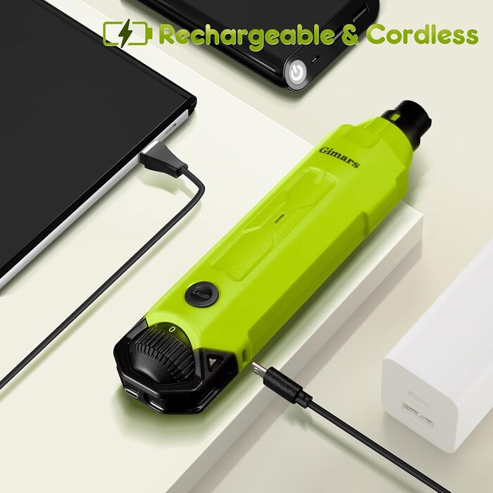 Шліфувальник для собак та котів Gimars з 6 режимами, LED-підсвічуванням, USB-зарядкою та регулюванням швидкості (зелений)