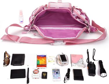 Тактична чоловіча поясна сумка Molle, водонепроникна, унісекс, рожевий камуфляж