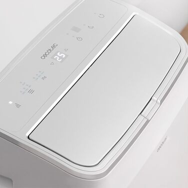 Мобільний кондиціонер Cecotec ForceClima 9000 BTU з тепловим насосом, охолодження до 25 м², Wi-Fi, пульт керування, LED-дисплей, 5 режимів, 2 швидкості, таймер